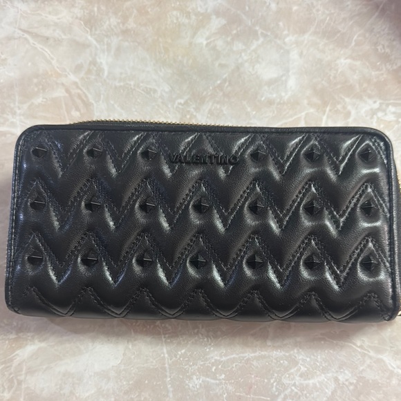 Valentino Black Chevron Women's Wallet